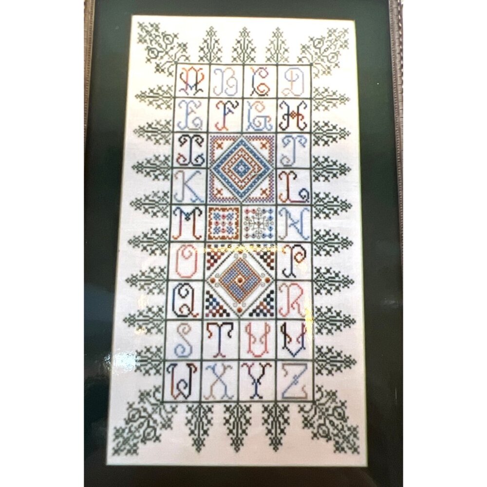 RARE Skyler Wayne Alphabet Sampler Cross Stitch Pattern Indigo Rose
